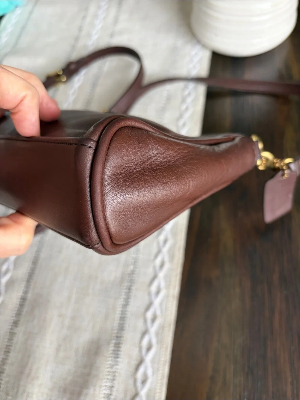 🇺🇸 Vintage Coach Legacy Demi in Mahogany crossbody year 1999 #9154 USA MADE - Picture 5 of 11